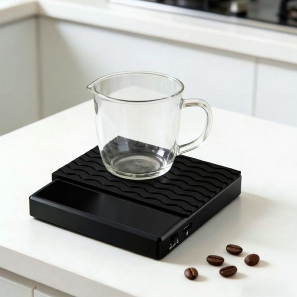 Electronics Gadgets For Gift - เครื่องชั่งกาแฟอิเล็กทรอนิกส์ เครื่องชั่งดิจิทัลขนาดเล็ก ชาร์จไฟได้ สำหรับเอสเพรสโซ หน้าจอความแม่นยำสูง อุปกรณ์สำหรับการชงกาแฟดริป