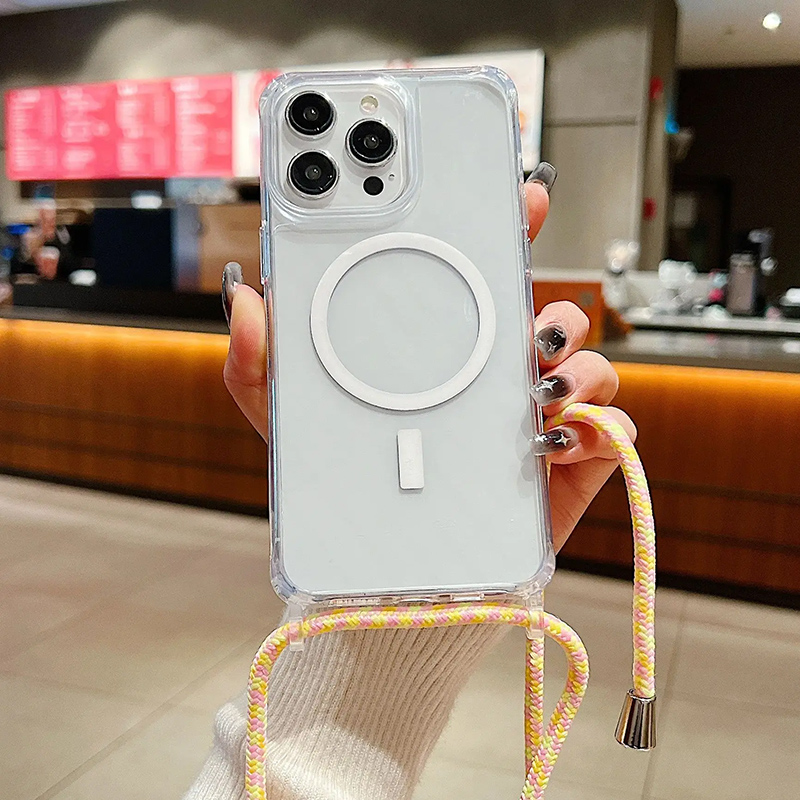Wireless Charger - กันกระแทกโปร่งใสแม่เหล็กสําหรับiPhone 16 15 13 11 14