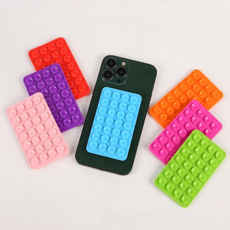 Phone Holder - แผ่นซิลิโคนจับโทรศัพท์แบบสองด้าน แรงดูดสูง ป้องกันการลื่น ใช้งานได้โดยไม่ต้องใช้มือ พร้อมถ้วยดูดสำหรับ iPhone