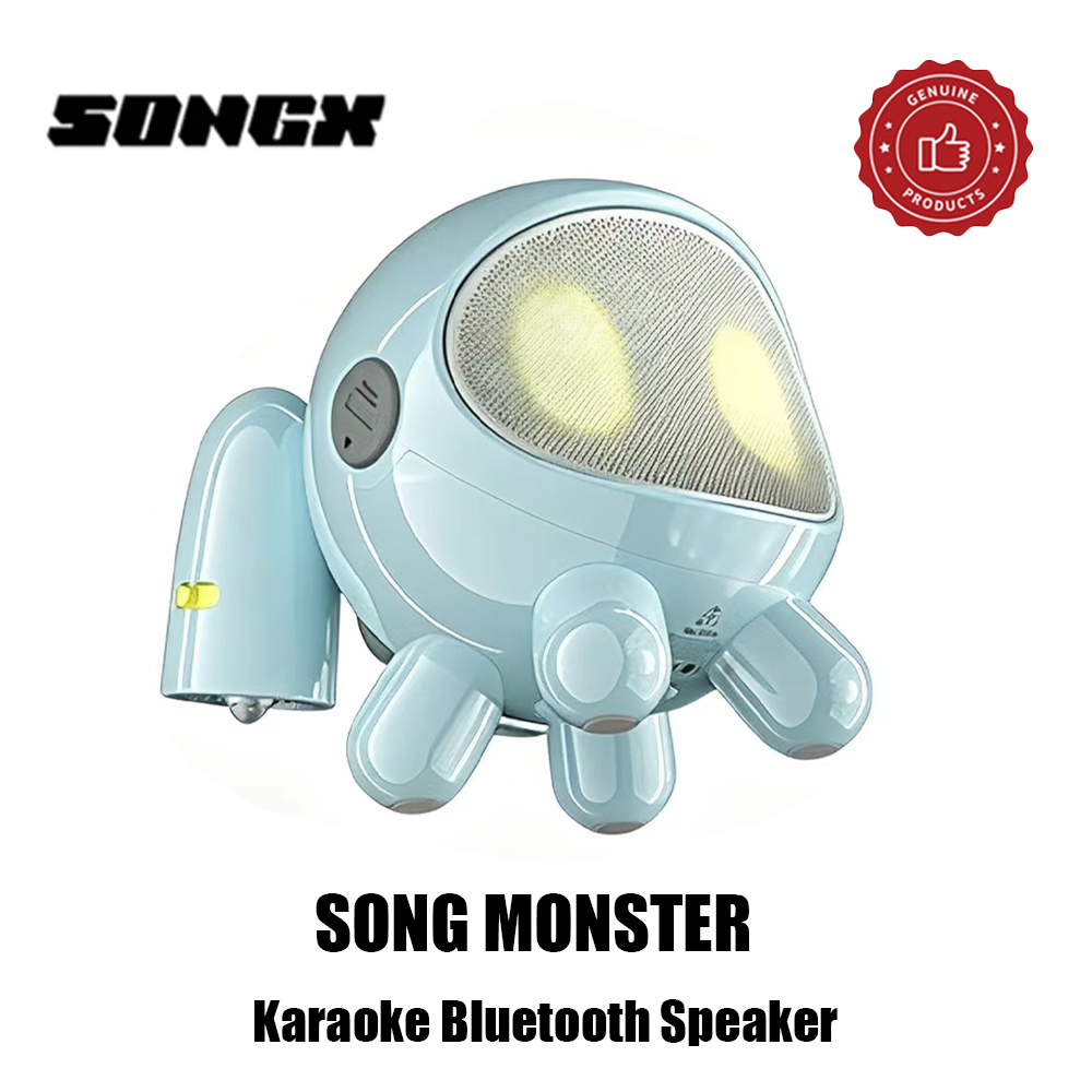 Bluetooth Speaker - SONGX SONGMONSTER ลำโพงคาราโอเกะหุ่นยนต์น่ารักบลูทูธพร้อมไมโครโฟนไร้สาย 2 ตัวแบบพกพาโฮมเคทีวีลำโพงมินิไฮไฟสเตอริโอ