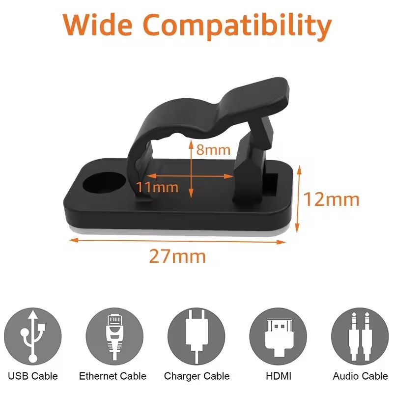 คลิปจัดสายไฟแบบมีกาวในตัว อุปก - Cable Organizer บทวิจารณ์และราคา