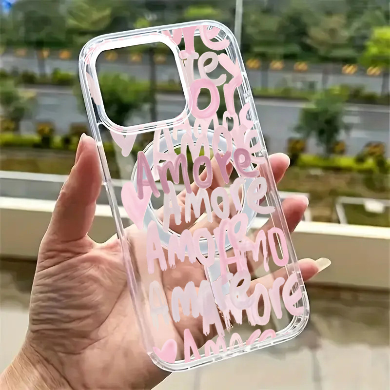 เคสโทรศัพท์ลายตัวอักษรสีชมพูโร - Wireless Charger บทวิจารณ์และราคา