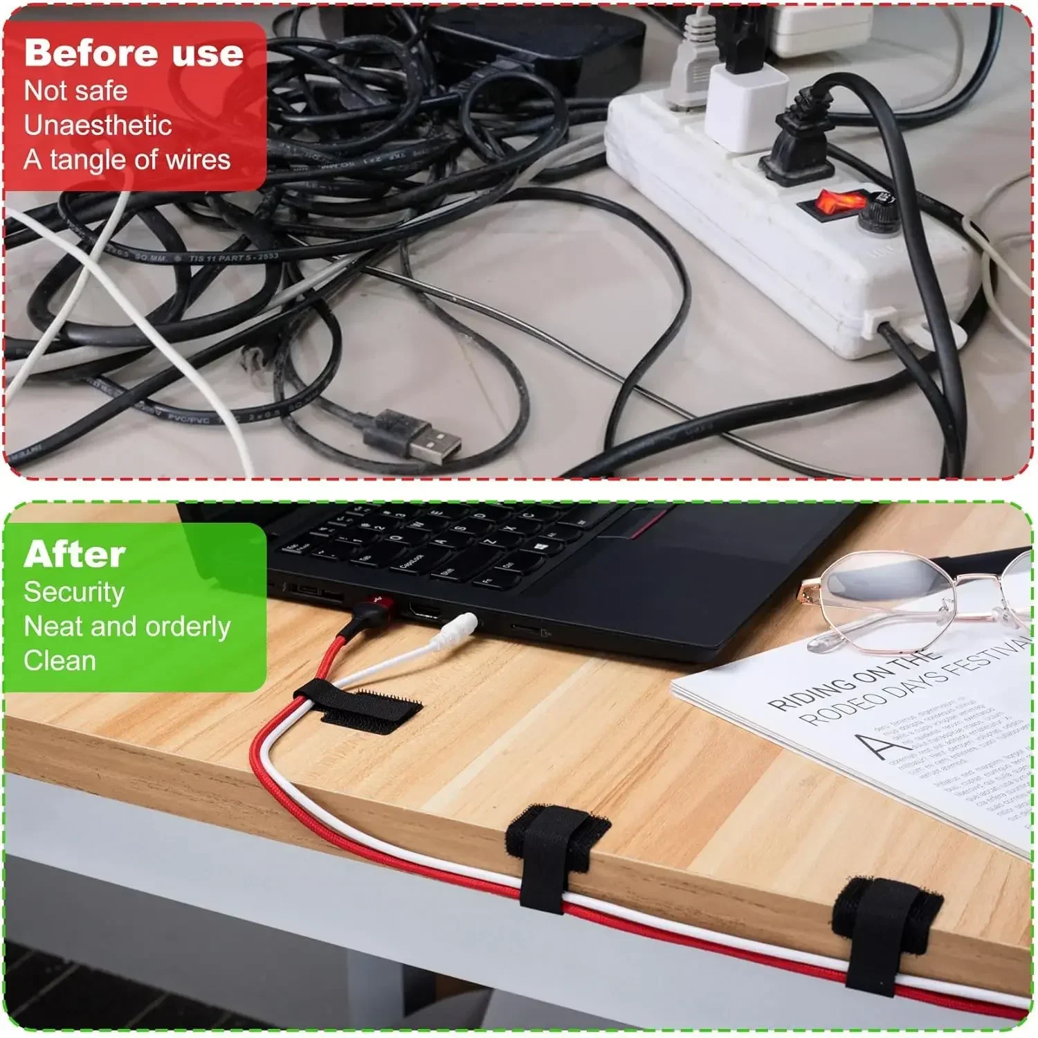 สายรัดเคเบิลแบบใช้ซ้ำได้รุ่นให - Cable Organizer บทวิจารณ์และราคา