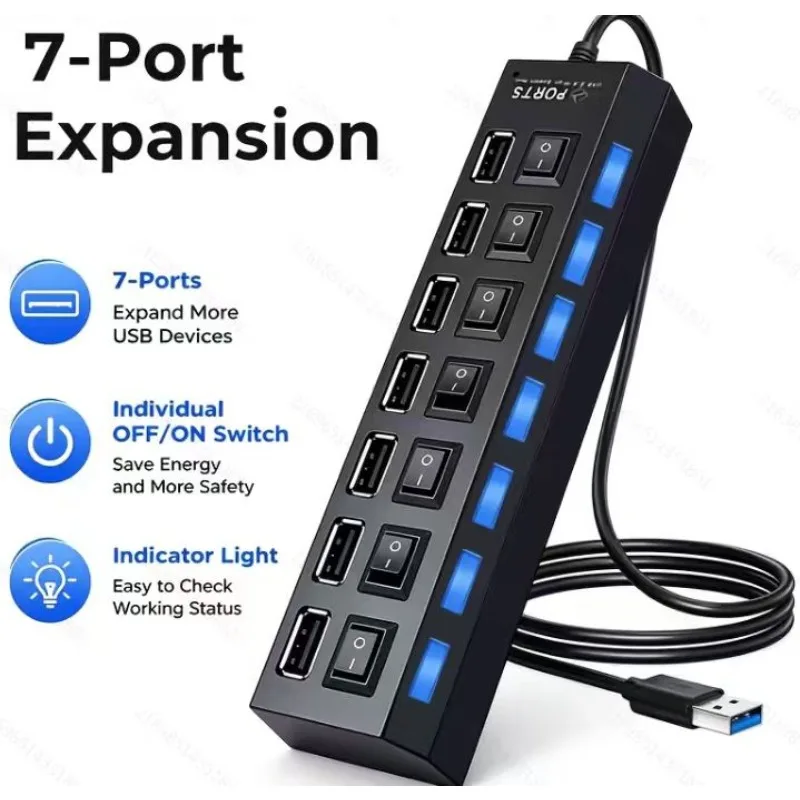 ฮับขยายพอร์ต USB3.0 ความเร็วสู - Usb Hub บทวิจารณ์และราคา
